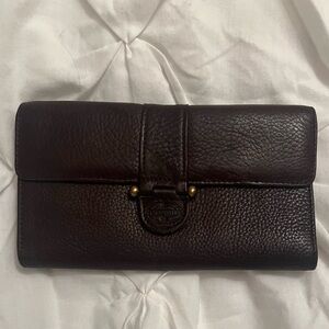 Fossil Pebble Grain Leather Wallet Dark Brown
